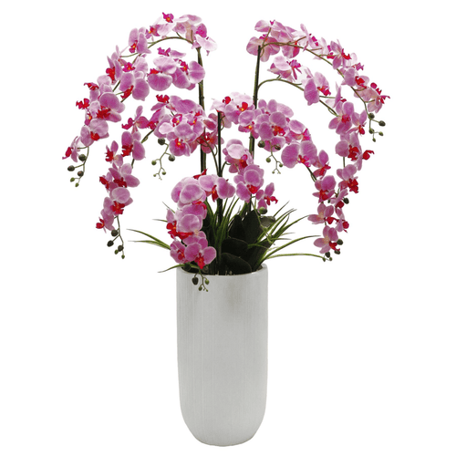 Stunning 150cm Artificial Pink Orchid - Elegant Potted Floral Display - plants - express.com