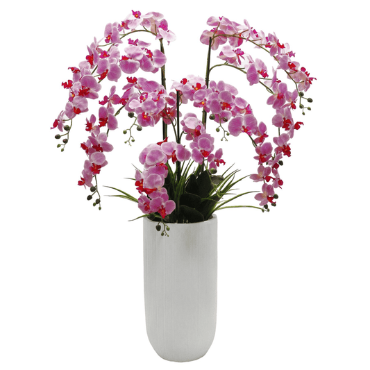 Stunning 150cm Artificial Pink Orchid - Elegant Potted Floral Display - plants - express.com