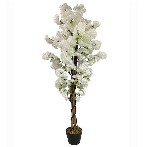 Stunning 150cm Artificial White Cherry Blossom Tree - Instant Elegance! - plants - express.com