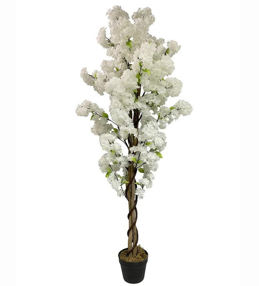 Stunning 150cm Artificial White Cherry Blossom Tree - Perfect Home Decor! - plants - express.com