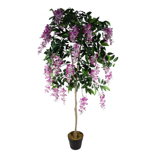 Stunning 150cm Faux Light Pink & Purple Wisteria Tree - Realistic Floral Elegance - plants - express.com