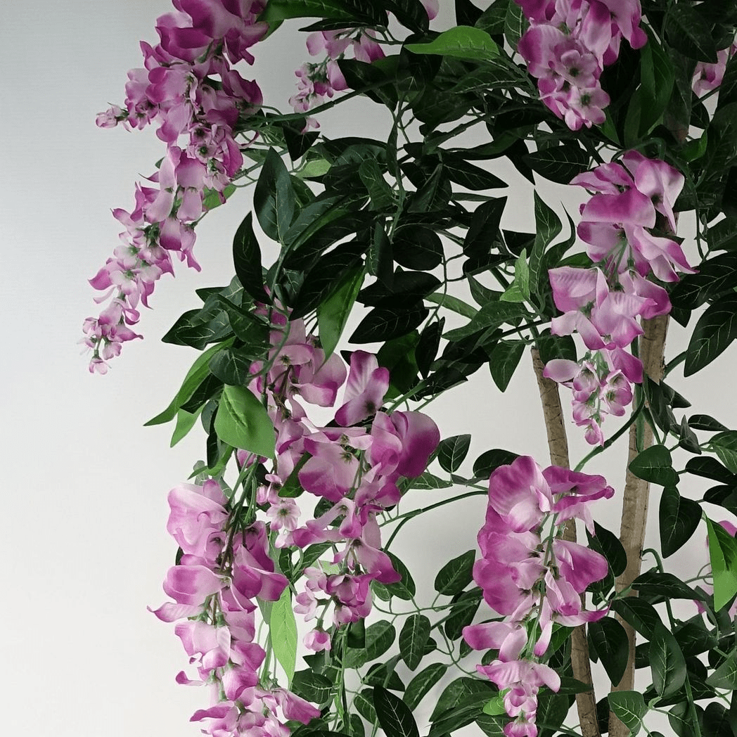 Stunning 150cm Faux Light Pink & Purple Wisteria Tree - Realistic Floral Elegance - plants - express.com