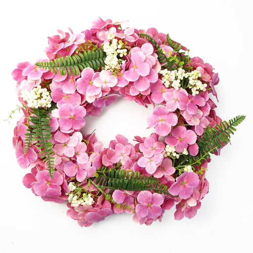 Stunning 40cm Pink Floral Blossom Wreath - Perfect for Any Door! - plants - express.com