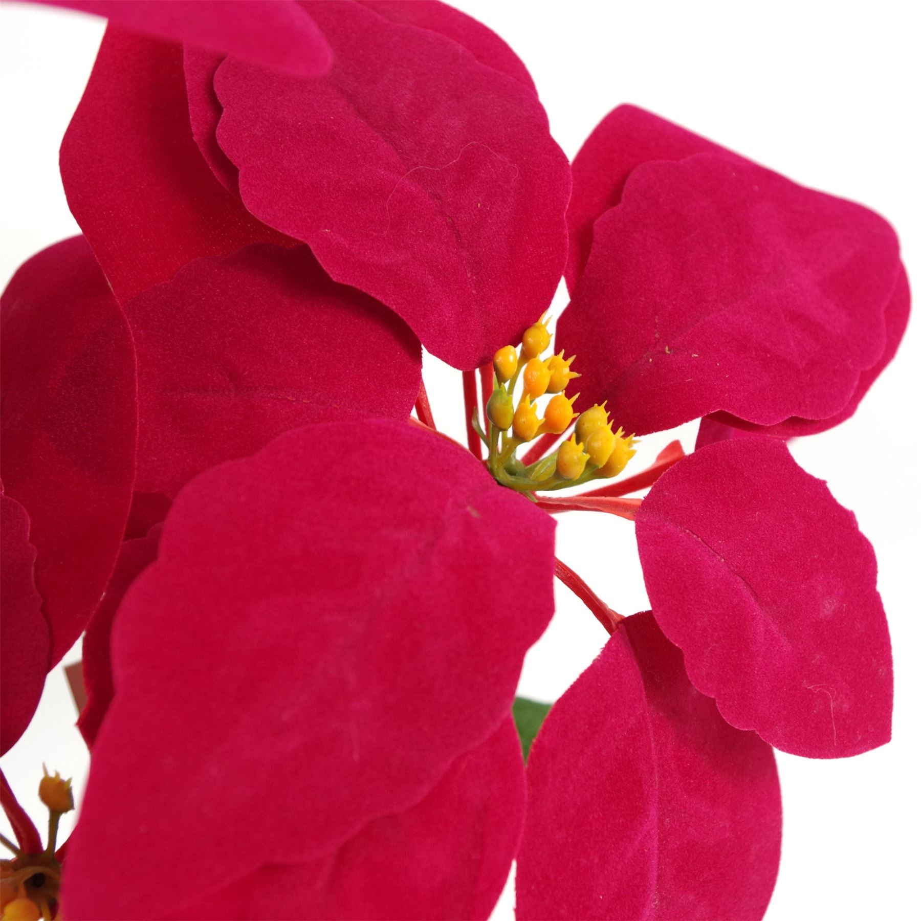 Stunning 40cm Velvet Touch Artificial Poinsettia - Perfect Holiday Décor! - plants - express.com