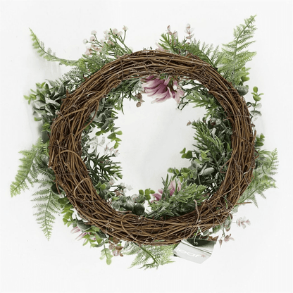 Stunning 45cm Pink Floral Blossom Wreath - Luxe Floral Decor for Every Door - plants - express.com