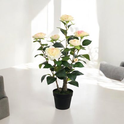 Stunning 58CM Artificial Camellia Plant - Lifelike & Maintenance - Free Beauty! - plants - express.com