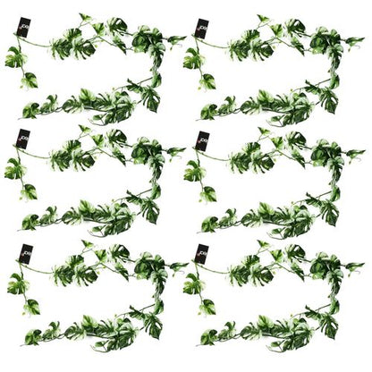 Stunning 6 - Pack 180cm Variegated Artificial Monstera Hanging Plants - plants - express.com