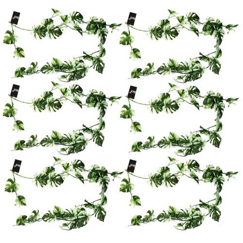 Stunning 6 - Pack 180cm Variegated Artificial Monstera Hanging Plants - plants - express.com