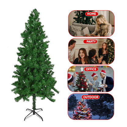 Stunning 6FT Green Artificial Christmas Tree with Metal Stand - Indoor Use - plants - express.com