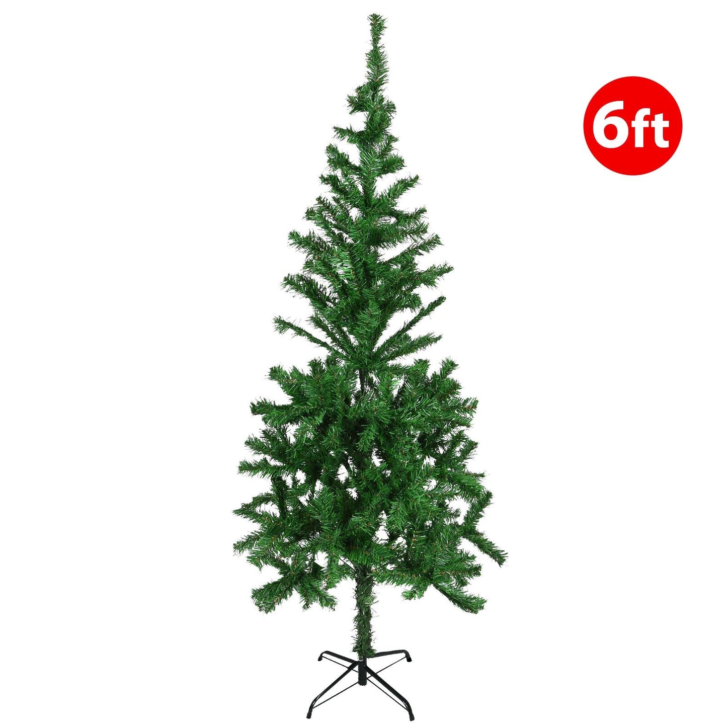 Stunning 6FT Green Artificial Christmas Tree with Metal Stand - Indoor Use - plants - express.com