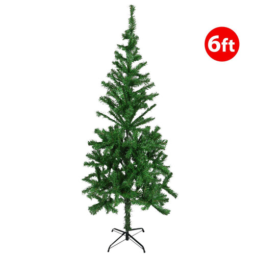 Stunning 6FT Green Artificial Christmas Tree with Metal Stand - Indoor Use - plants - express.com