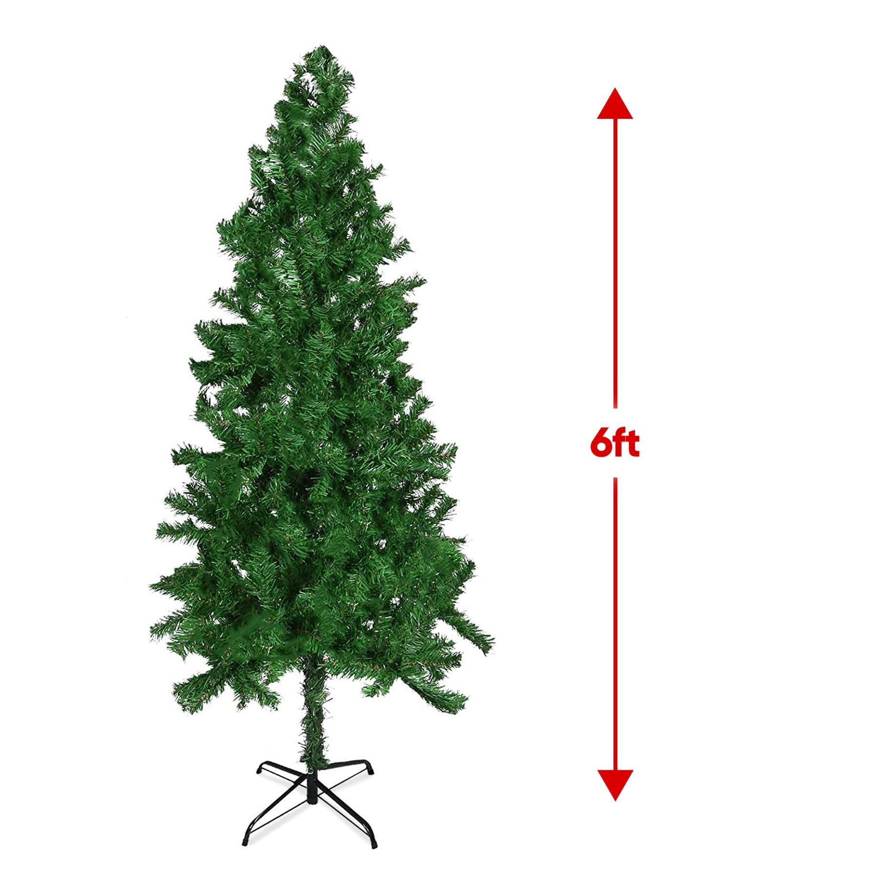 Stunning 6FT Green Artificial Christmas Tree with Metal Stand - Indoor Use - plants - express.com