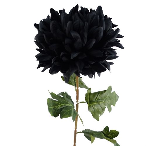 Stunning 75cm Black Silk Reflex Chrysanthemum - Perfect for Luxurious Arrangements - plants - express.com