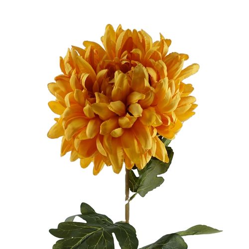 Stunning 75cm Extra Large Gold Reflex Chrysanthemum - Silk Flower Décor - plants - express.com
