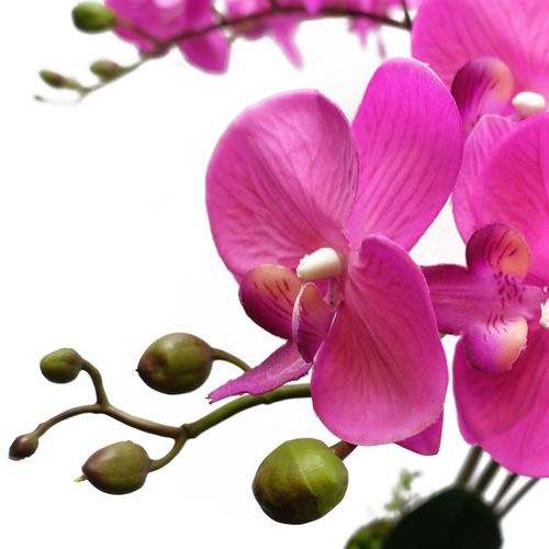 Stunning 85cm Dark Pink Artificial Bush Orchid - Lifelike Floral Elegance! - plants - express.com