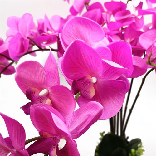 Stunning 85cm Dark Pink Artificial Bush Orchid - Lifelike Floral Elegance! - plants - express.com