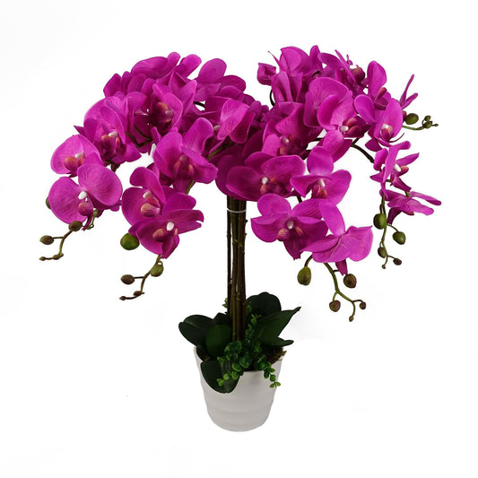Stunning 85cm Dark Pink XL Orchid - Lifelike Floral Decor for Any Space - plants - express.com