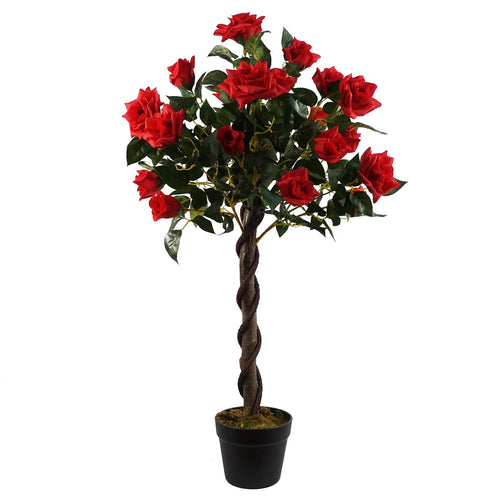 Stunning 90cm Artificial Red Rose Tree for Elegant Weddings & Decor - plants - express.com