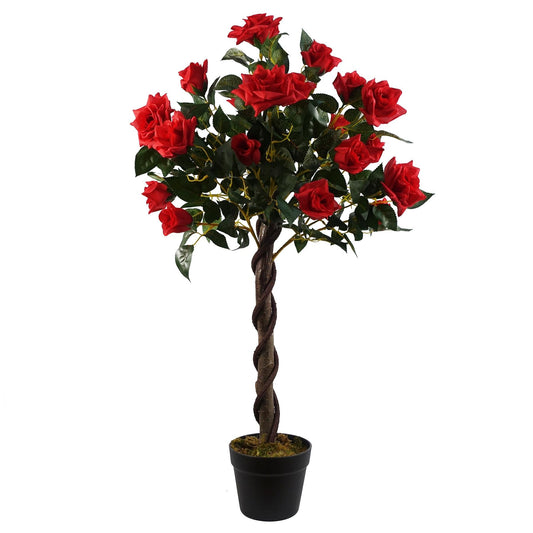 Stunning 90cm Artificial Red Rose Tree for Elegant Weddings & Decor - plants - express.com