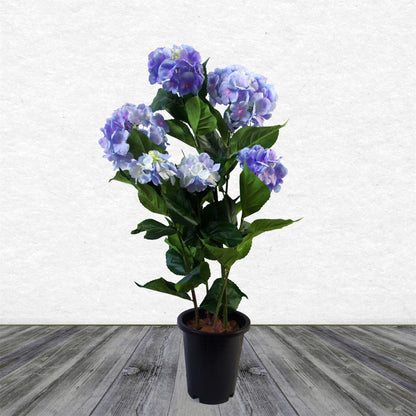 Stunning Blue Artificial Hydrangea Potted Plant - Indoor Décor Delight! - plants - express.com