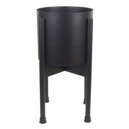 Stunning Handmade Leaf Metal Planter - Elegant Black Design, 20x18cm - plants - express.com