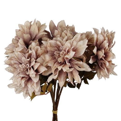 Stunning Pack of 6 Dusty Pink Dahlia Flower Stems - 55cm Realistic Decor - plants - express.com