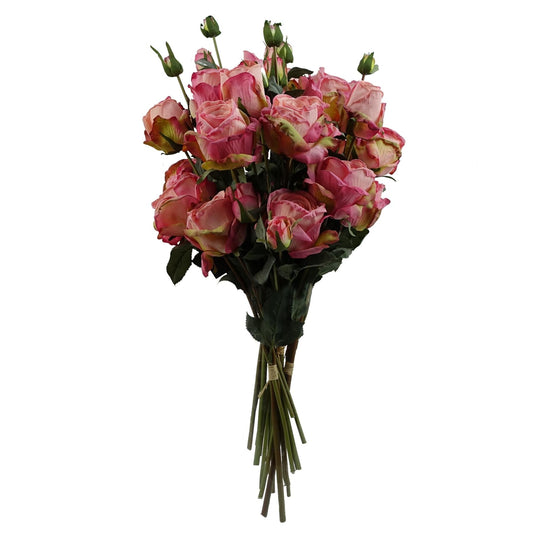 Stunning Pink Rose Artificial Spray Set - 24 Blooms & 18 Buds for Arrangements - plants - express.com