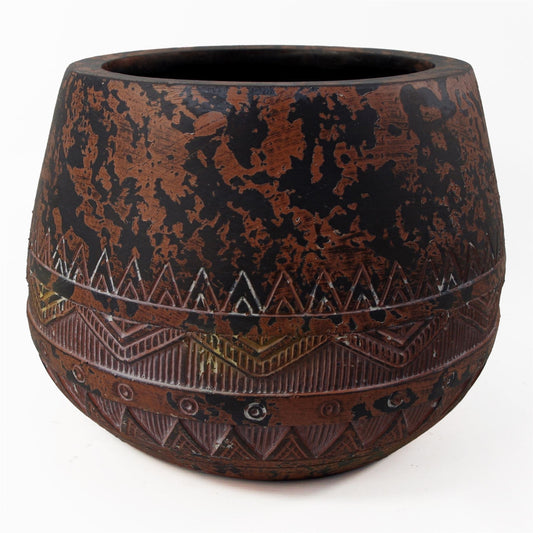 Stunning Zaturn 24cm x 30cm Rustic Planter in Brown/Black - Perfect for Any Space! - plants - express.com