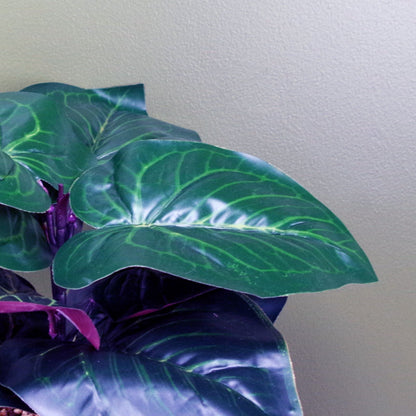 Stylish 35cm Artificial Ficus in Chic Teal Ceramic Planter - Low Maintenance Decor - plants - express.com
