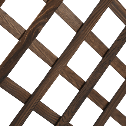 Stylish Wooden Pine Trough Planter with Climbing Trellis for Vibrant Gardens - plants - express.com