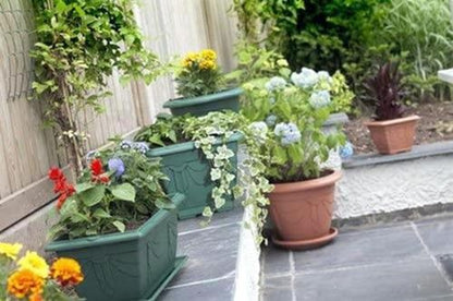Terracotta Square Venetian Planter - 22cm Indoor/Outdoor Elegance - plants - express.com