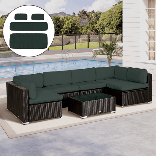 Transform Your Outdoor Space: Rattan Sofa Set Cover Replacement in Elegant Grey - plants - express.com