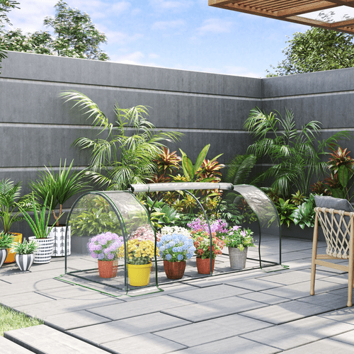 Ultimate Tunnel Greenhouse: Durable Outdoor Garden with Large Doors & PE Cover - plants - express.com
