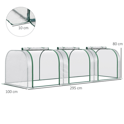 Ultimate Tunnel Greenhouse - Sturdy Steel Frame with Zippered Roll - Up Doors - plants - express.com