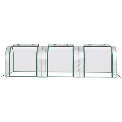 Ultimate Tunnel Greenhouse - Sturdy Steel Frame with Zippered Roll - Up Doors - plants - express.com