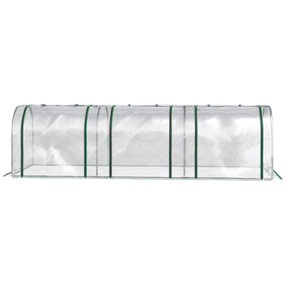 Ultimate Tunnel Greenhouse - Sturdy Steel Frame with Zippered Roll - Up Doors - plants - express.com
