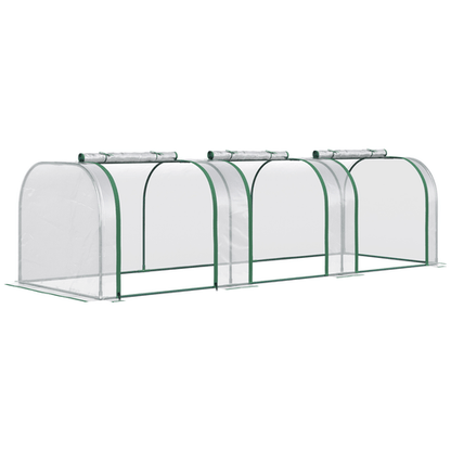 Ultimate Tunnel Greenhouse - Sturdy Steel Frame with Zippered Roll - Up Doors - plants - express.com
