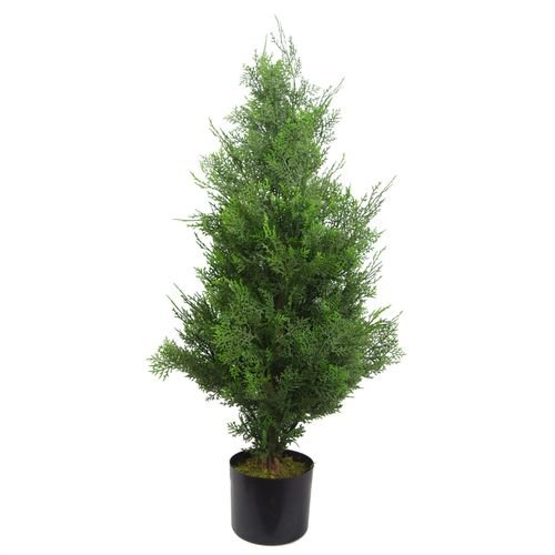 Ultra - Realistic 90cm Artificial Cypress Topiary for Indoor & Outdoor Spaces - plants - express.com