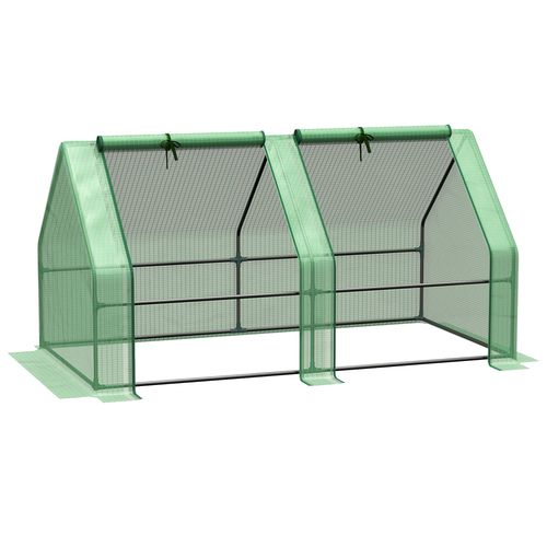 Mini Greenhouse with Steel Frame & PE Cover – 180 x 90 x 90cm