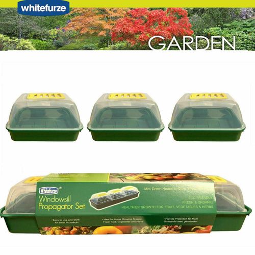 Whitefurze 7-Piece Windowsill Propagator Set – Ideal for Seed Starting Indoors