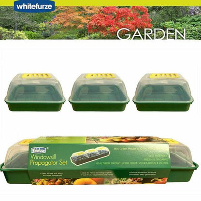 Whitefurze 7-Piece Windowsill Propagator Set – Ideal for Seed Starting Indoors