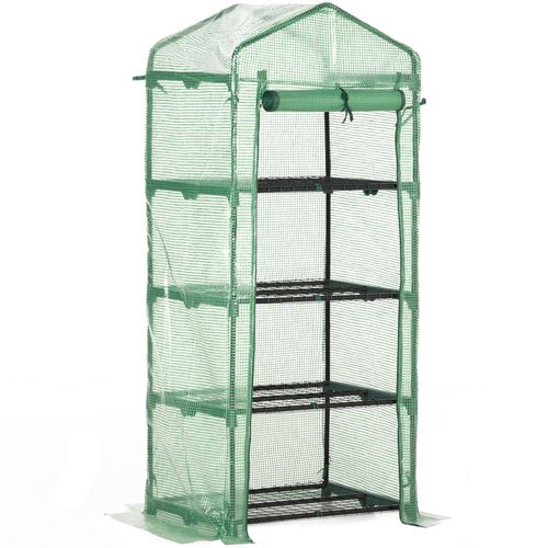 4-Tier Mini Greenhouse – Portable PE-Covered Plant House