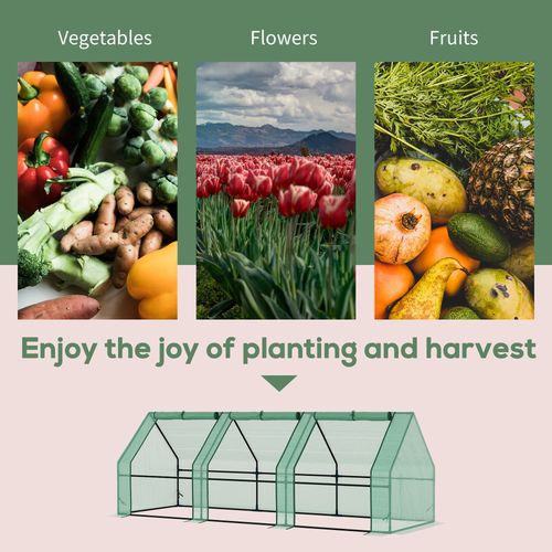 Versatile Portable Greenhouse with Steel Frame & Zippable Access Doors - plants - express.com