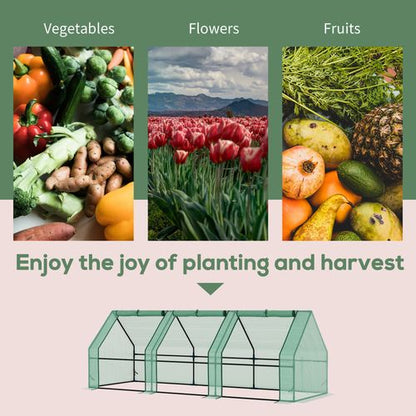 Versatile Portable Greenhouse with Steel Frame & Zippable Access Doors - plants - express.com