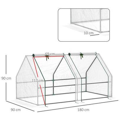 Versatile Portable Greenhouse with Steel Frame & Zippable Access Doors - plants - express.com