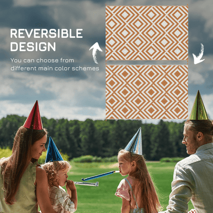 Versatile Reversible Outdoor Rug with Carry Bag - Perfect for Camping & Beach - plants - express.com