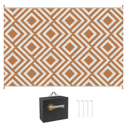 Versatile Reversible Outdoor Rug with Carry Bag - Perfect for Camping & Beach - plants - express.com