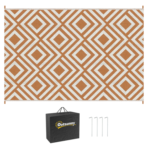 Versatile Reversible Outdoor Rug with Carry Bag - Perfect for Camping & Beach - plants - express.com