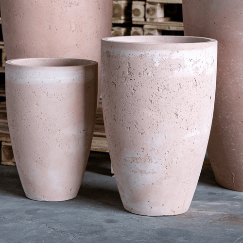 Vessara | Blushstone – 55cm Extra Large Tall Concrete Planter – 32L Decorative Vase Pot - plants - express.com