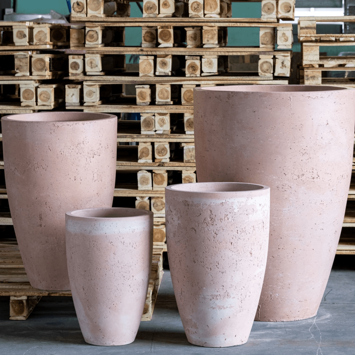 Vessara Blushstone: 68cm Tall Concrete Vase Planter for Stunning Indoor/Outdoor Display - plants - express.com